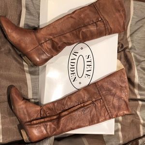 Steve Madden Cognac Knee High Boots